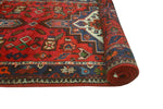 Vintage Bousseh Red/Ivory Runner, 3'3" x 9'8"
