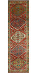 Fine VTG Mateo Rust/Ivory Runner, 3'9" x 11'0"