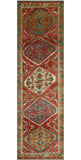 Fine VTG Mateo Rust/Ivory Runner, 3'9" x 11'0"