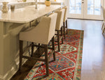 Fine VTG Mateo Rust/Ivory Runner, 3'9" x 11'0"