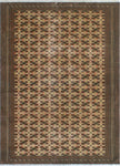 Fine VTG Kendriek Beige/Charcoal Rug, 4'4" x 5'10"