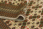 Fine VTG Kendriek Beige/Charcoal Rug, 4'4" x 5'10"
