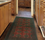 Fine VTG Anitza Red/Charcoal Runner, 3'4" x 5'6"