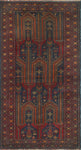 Fine VTG Kpodo Charcoal/Red Runner, 3'2" x 6'3"