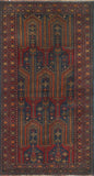 Fine VTG Kpodo Charcoal/Red Runner, 3'2" x 6'3"
