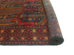 Fine VTG Kpodo Charcoal/Red Runner, 3'2" x 6'3"