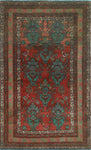 Fine VTG Haideh Rust/Turquoise Rug, 3'1" x 5'1"