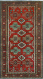 Vintage Bryant Red/Charcoal Rug, 3'8" x 6'7"