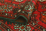 Vintage Naazi Red/Black Rug, 4'0" x 5'7"