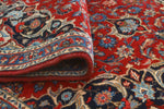 Vintage Saul Red/Navy Rug, 3'10" x 5'11"