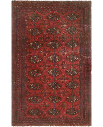 Balochi Addilyn Red/Charcoal Rug, 2'7" x 4'1"