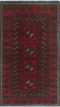 Vintage Aldo Red/Charcoal Rug, 2'9" x 5'1"