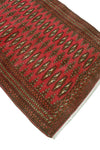 Vintage Qudoos Red/Charcoal Rug, 2'8" x 3'9"