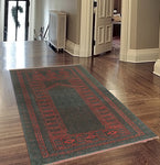 Vintage Omay Brown/Red Rug, 2'6" x 4'3"