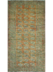Semi Antique Deyla Rust/Green Rug, 3'7" x 6'11"