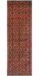 Vintage Gus Red/Beige Runner, 2'11" x 8'6"