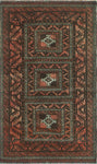 Vintage Chileska Rust/Brown Rug, 3'2" x 5'3"