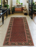 Vintage Bethzy Charcoal/Red Runner, 4'2" x 9'6"