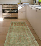 Semi Antique Orvin Rust/Green Runner, 3'6" x 7'8"