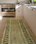 Semi Antique Mandy Brown/Beige Runner, 4'3" x 9'0"