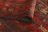 Vintage derly Red/Charcoal Rug, 4'6" x 8'9"
