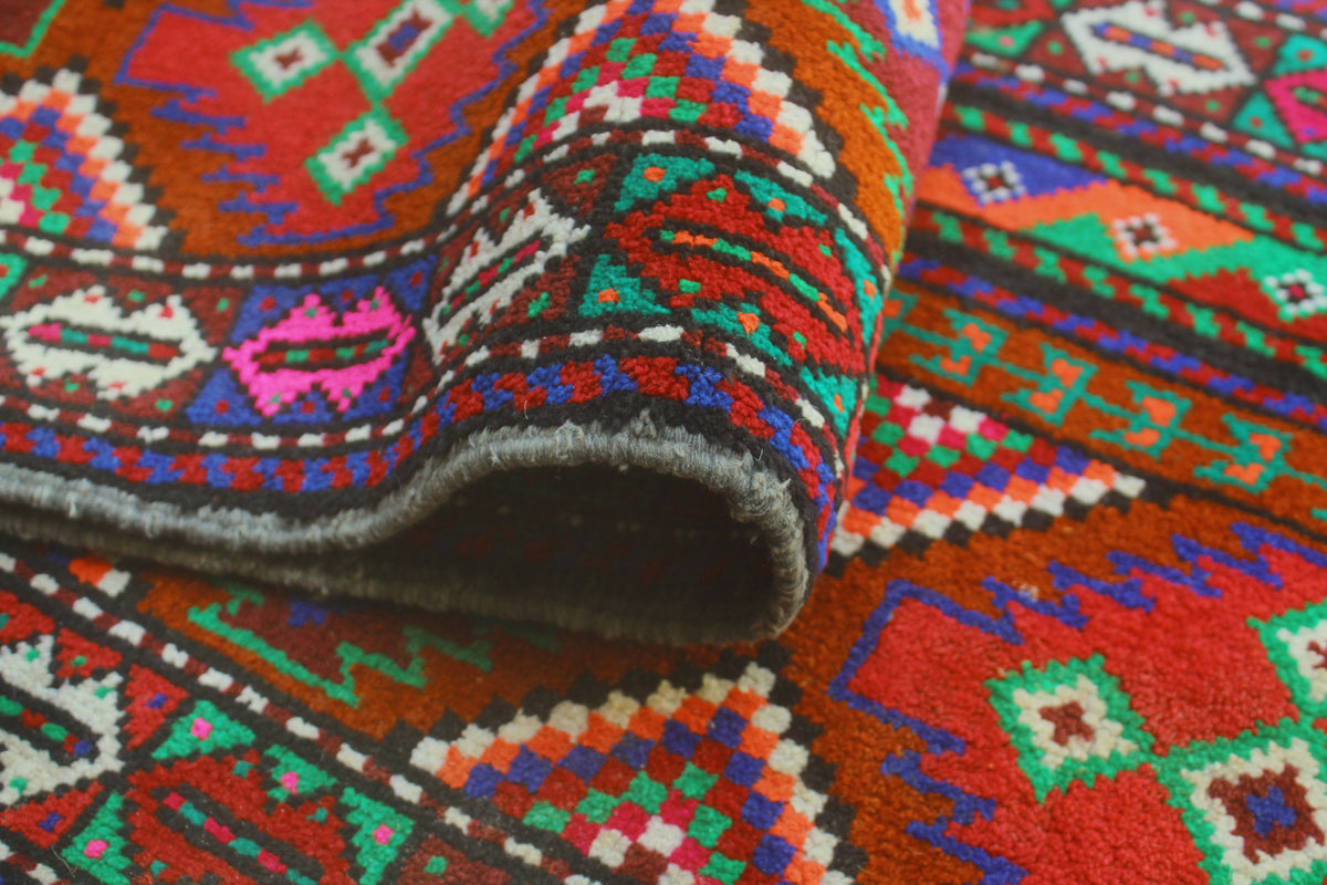 Vintage Ceyda Brown/Burgundy Runner, 1'7 x 11'10 – Noori Rug