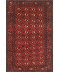 Vintage Diya Red/Charcoal Rug, 3'10" x 5'9"
