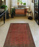 Semi Antique Aleidis Red/Charcoal Rug, 3'9" x 5'3"