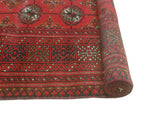 Balochi Rehoie Red/Charcoal Rug, 4'6" x 6'1"