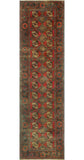 Vintage Reina Red/Charcoal Runner, 3'1" x 11'3"