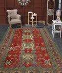 Fine VTG Bethany Red/Beige Runner, 5'0" x 9'7"