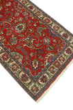 Fine VTG Jumoke Red/Beige Runner, 3'0" x 12'5"