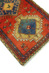 Fine VTG Essie Rust/Blue Runner, 3'4" x 9'8"