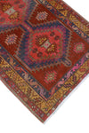 Fine VTG Delcy Red/Beige Runner, 3'10" x 10'2"