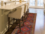 Fine VTG Delcy Red/Beige Runner, 3'10" x 10'2"