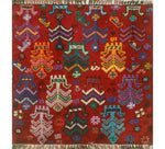 Fine VTG Aelfwine Red/Gold Runner, 1'10" x 1'7"