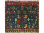 Fine VTG Madina Navy/Red Runner, 1'11" x 1'11"