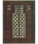 Balochi Bill Ivory/Charcoal Rug, 3'1" x 4'1"