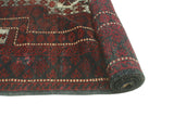 Balochi Bill Ivory/Charcoal Rug, 3'1" x 4'1"