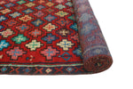 Vintage Paulette Red/Navy Runner, 2'7" x 8'10"