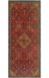 Fine VTG Hannah Red/Brown Runner, 3'11" x 9'11"