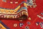 Fine VTG Charmain Red/Beige Runner, 3'8" x 7'11"