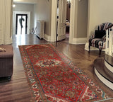 Fine VTG Mark Red/Ivory Runner, 3'9" x 8'10"