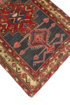 Fine VTG Kowkab Navy/Beige Runner, 3'4" x 10'7"