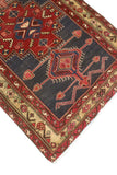 Fine VTG Kowkab Navy/Beige Runner, 3'4" x 10'7"