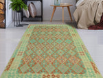 Sangat Hajar Rust/Beige Rug, 6'8" x 9'9"