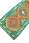 Sangat Awad Orange/Lt. Green Runner, 2'0" x 6'5"