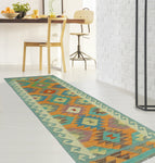 Sangat Engin Orange/Ivory Runner, 2'0" x 6'1"