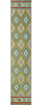 Sangat Brayden Rust/Turquoise Runner, 2'7" x 12'10"