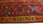 Fine VTG Erdem Red/Charcoal Rug, 9'4" x 12'10"